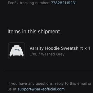 PARKE Varsity Hoodie Sweatshirt